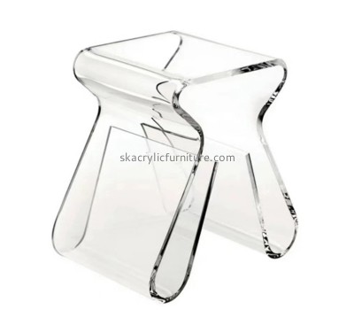 Plexiglass furniture manufacturer custom side coffee table with magazine holders AT-834