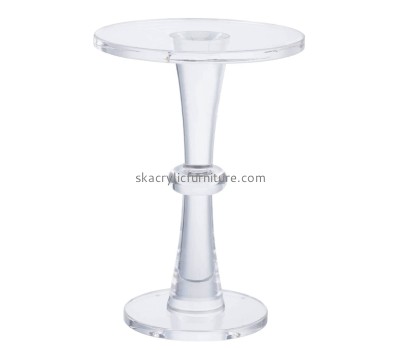 Acrylic furniture supplier custom plexiglass end table round top & base AT-847