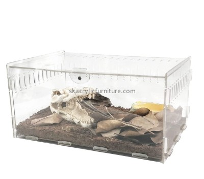 Plexiglass display supplier custom acrylic reptile cage breeding box terrarium tank AB-067