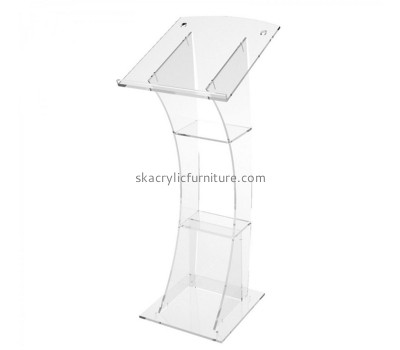 Plexiglass furniture manufacturer custom acrylic podium pulpit lectern AP-1258
