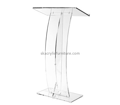 Acrylic furniture supplier custom plexiglass church vertical reading platform podium AP-1260