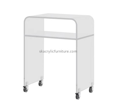 China perspex manufacturer custom acrylic trolley side table AT-853