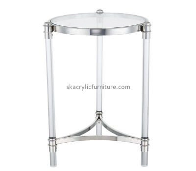 Acrylic furniture supplier custom plexiglass small round table for lobby AT-863