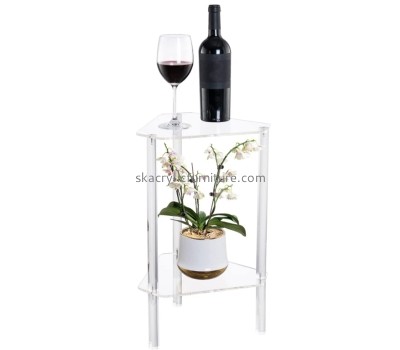 Acrylic furniture manufacturer custom plexiglass triangle end table for small spaces AT-862