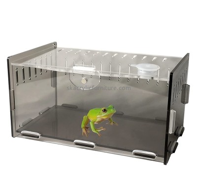 Acrylic furniture manufacturer custom plexiglass reptile feeding tarantula habitat box AB-074