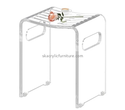China acrylic manufacturer custom plexiglass modern shower chair AC-069