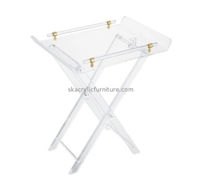 Acrylic item supplier custom plexiglass folding tray tables for living room AT-874