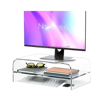 Acrylic furniture supplier custom plexiglass computer monitor stand holder AT-876