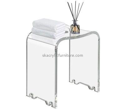 Plexiglass furniture manufacturer custom acrylic shower bench AC-076