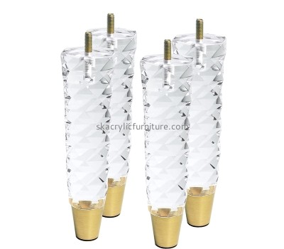 Acrylic item manufacturer custom diamond pattern perspex furniture legs AL-074
