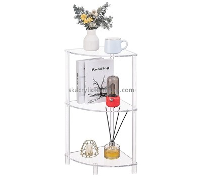 Perspex products manufacturer custom acrylic 3 tier corner side table AT-880
