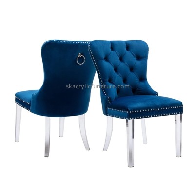 China perspex manufacturer custom armless accent chair with acrylic legs AC-087