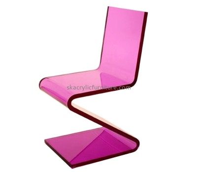 Custom translucent pink acrylic z chair AC-102