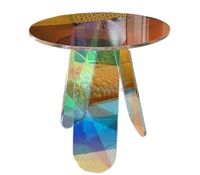 Custom iridescent acrylic round coffee table AT-903