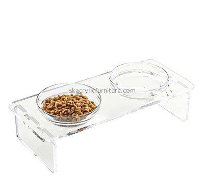 Custom acrylic dog and cat bowls feeder stand AB-110