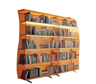 Custom wholesale acrylic 5 tiers book shelf AT-918