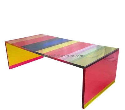 Custom wholesale iridescent acrylic living room sofa side table AT-922