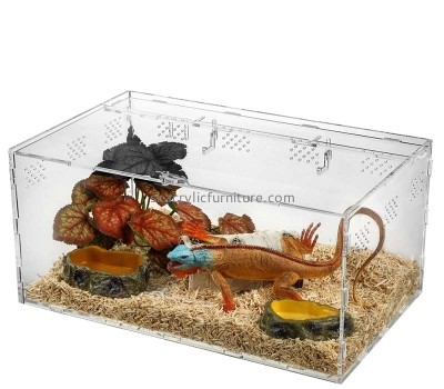 Custom wholesale acrylic reptile feeding habitat AB-131