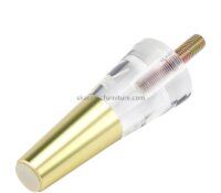 Plexiglass furniture manufacturer custom acrylic furniture leg with gold end AL-079 Plexiglass furniture manufacturer custom acrylic furniture leg with gold end AL-079