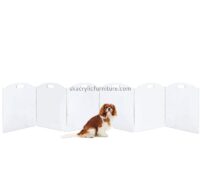 Plexiglass fruniture manufacturer custom acrylic freestanding pets gate lucite cats gate AB-049