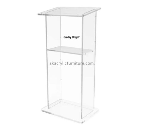 Custom acrylic reception stand podium AP-1308