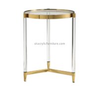 Plexiglass furniture manufacturer custom acrylic round side table AT-836 Plexiglass furniture manufacturer custom acrylic round side table AT-836