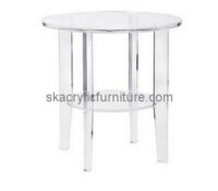 Customize acrylic round coffee table with storage AT-583