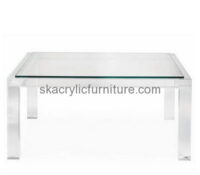 Factory acrylic furniture wholesale rectangle coffee table clear console table AT-155 Factory acrylic furniture wholesale rectangle coffee table clear console table AT-155