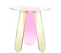 Wholesale custom rainbow acrylic round table