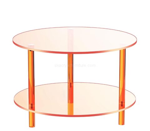 Wholesale custom acrylic round living room coffee table