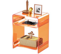 Wholesale custom acrylic nightstand with storage AT-1135 Wholesale custom acrylic nightstand with storage