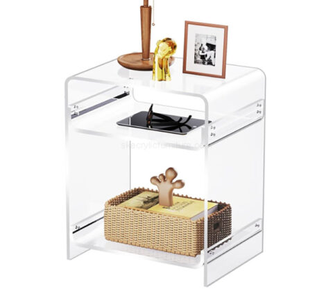 Wholesale custom acrylic bedside table with storage