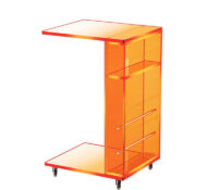 Wholesale custom acrylic end table with storage shelf