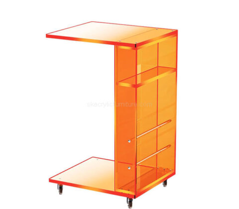 Wholesale custom acrylic end table with storage shelf
