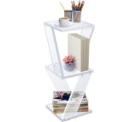 Wholesale custom plexiglass Z shape sofa side coffee table