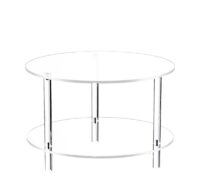 Wholesale custom plexiglass round table with storage