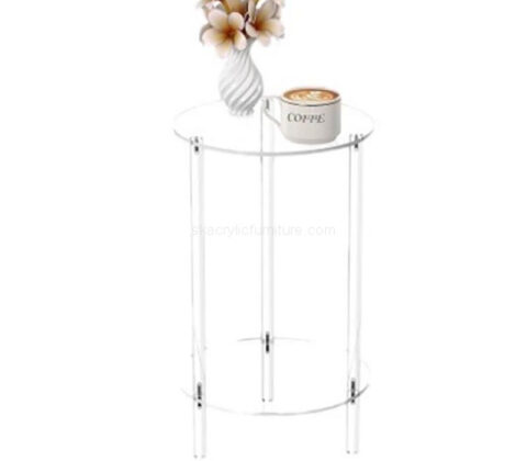 Wholesale custom plexiglass small round table with storage