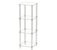 Wholesale custom acrylic 4-tier square side table AT-1160 Wholesale custom acrylic 4-tier square side table