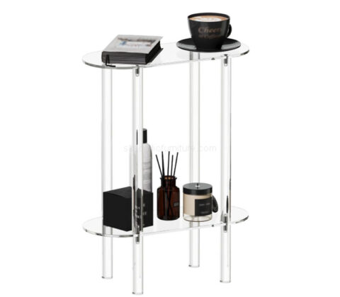 Wholesale custom acrylic 2-tier sofa side coffee table