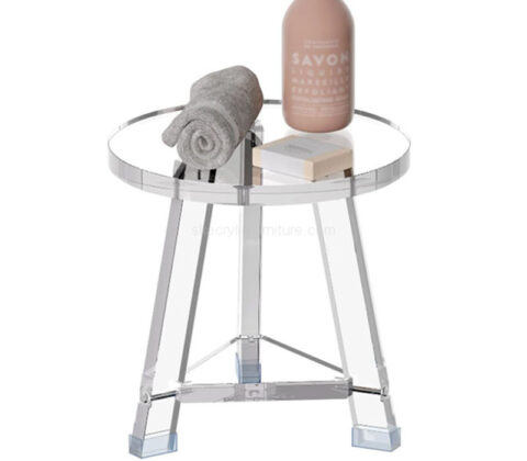 Custom wholesale acrylic round corner shower stool
