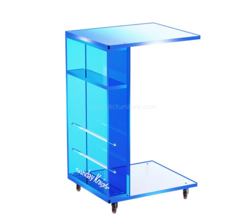 Wholesale custom acrylic multi-use side table with wheels