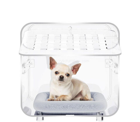 Custom acrylic indoor dog crate