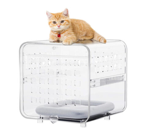 Custom acrylic indoor cat crate