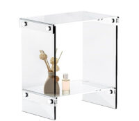 Wholesale custom acrylic sofa end table with storage AT-1174 Wholesale custom acrylic sofa end table with storage