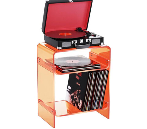 Wholesale custom lucite 2-tier end table record player