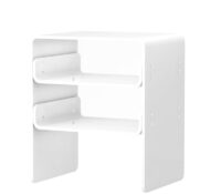 Custom acrylic 3-tier nightstand with storage shelf