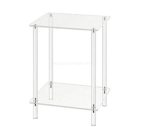 Custom acrylic 2-tier living room side table