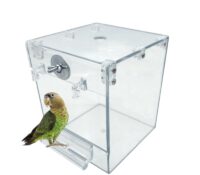 Custom acrylic parrot bath box