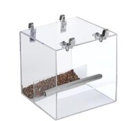 Custom acrylic bird feeder for cage