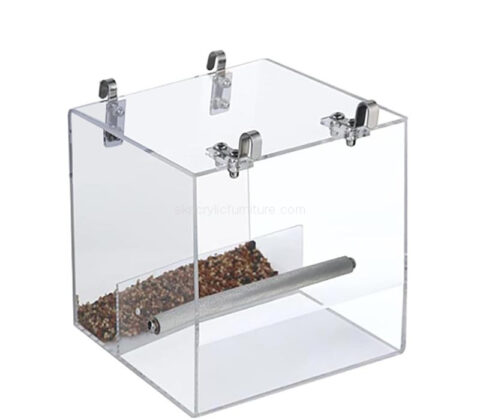 Custom acrylic bird feeder for cage